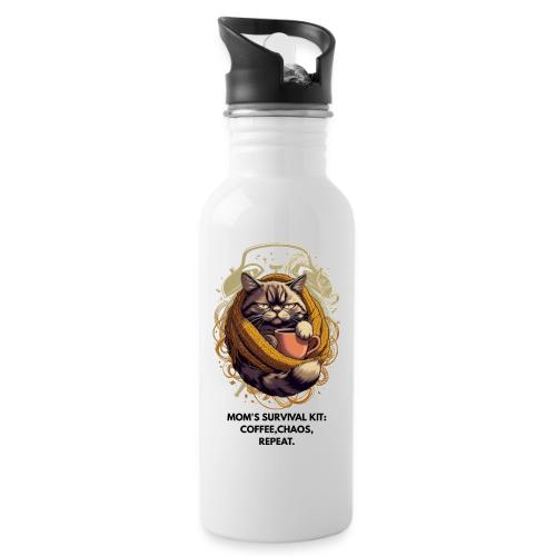 Powered by Sarcasm Cat Tee - 20 oz Water Bottle