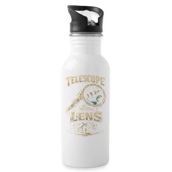 Astronomer Astronomy Telescope My Time Lens - 20 oz Water Bottle - white - Right