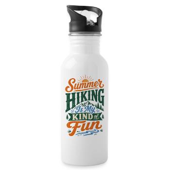 Summer Hiking Is My Kind of Fun - 20 oz Water Bottle - white - Right