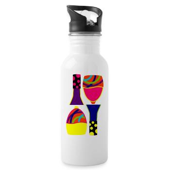 Wine - 20 oz Water Bottle - white - Right