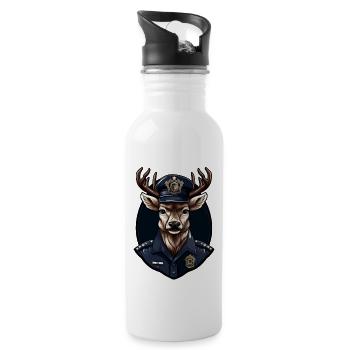 Deer police - 20 oz Water Bottle - white - Right