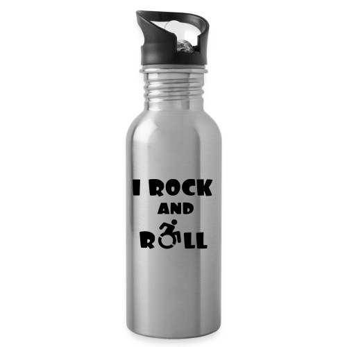 I rock and roll in my wheelchair, Music Humor * - Water Bottle