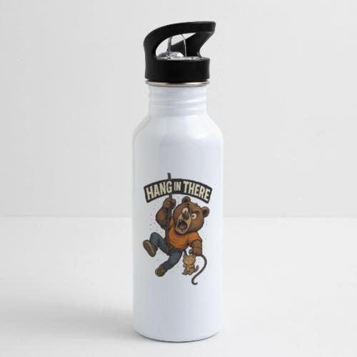Cute Hang in There Bear Motivation Shirt - 20 oz Water Bottle