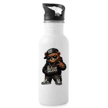 Bear Boss Graffiti Crew - 20 oz Water Bottle - white - Right