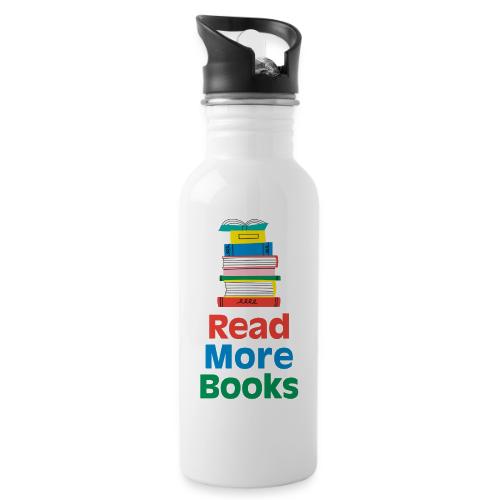 Read More Books Stacked - 20 oz Water Bottle