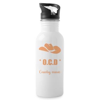 ocd country hat - 20 oz Water Bottle - white - Right