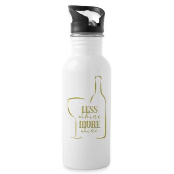 Less wine more wine - 20 oz Water Bottle - white - Right