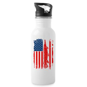 Alligator Gar Color - 20 oz Water Bottle - white - Right