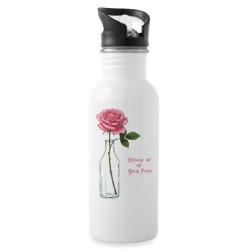 Bloom at Your Pace - 20 oz Water Bottle - white - Right