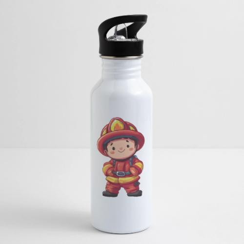 Friendly Firefighter Hero - 20 oz Water Bottle