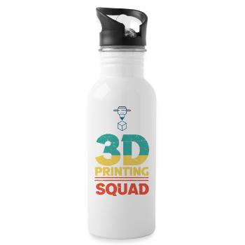 3D Printing Squad Retro Maker Design - 20 oz Water Bottle - white - Right