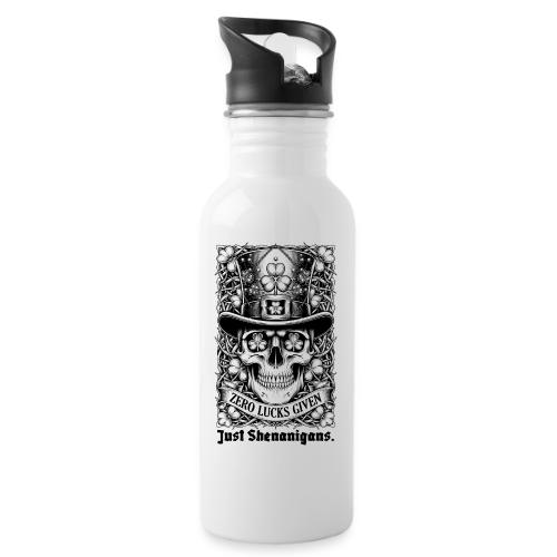 Salty Shamrock Skull T-Shirt - 20 oz Water Bottle