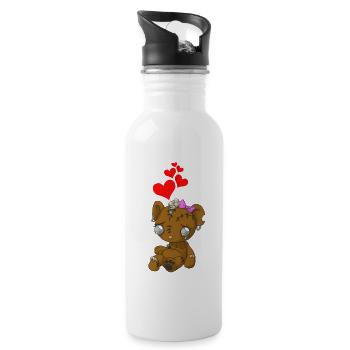 heart broken - 20 oz Water Bottle - white - Right