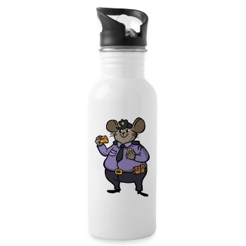 Mice Policewoman / Policewoman Mouse - 20 oz Water Bottle - white - Right