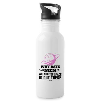Woman Astronaut Space Science - 20 oz Water Bottle - white - Right