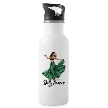 Belly Dancing Belly Dancer Belly Dance Classes - 20 oz Water Bottle - white - Right