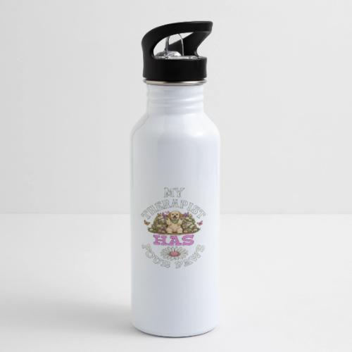 My Therapist Has Four Paws - 20 oz Water Bottle