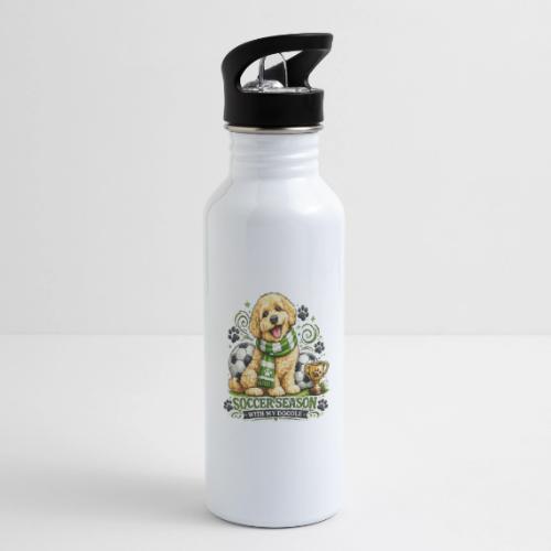 Soccer Season With My Doodle Goldendoodle Dog - 20 oz Water Bottle