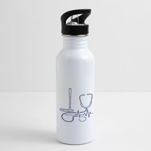 Golf Heartbeat EKG - Medical Pro Gift Tee - 20 oz Water Bottle