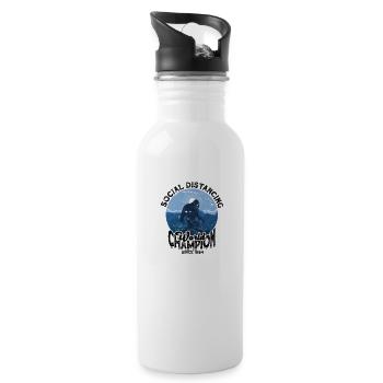 Social Distancing World Champion Since 1984 - - 20 oz Water Bottle - white - Right