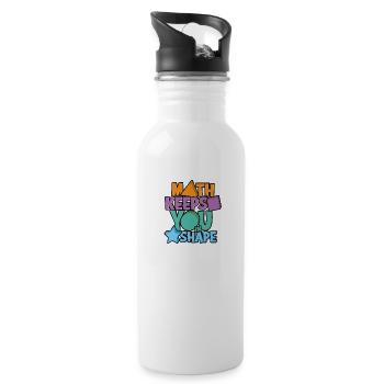 Math keeps you in shape - school - 20 oz Water Bottle - white - Right