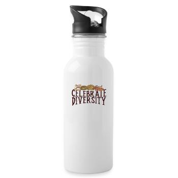 Celebrate Diversity - wildlife - 20 oz Water Bottle - white - Right
