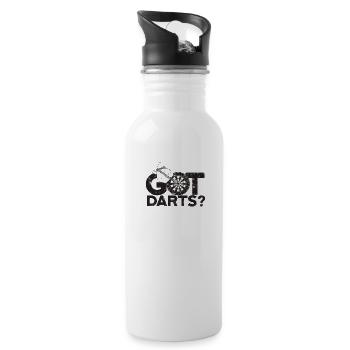 "Got darts? - Darts - 20 oz Water Bottle - white - Right