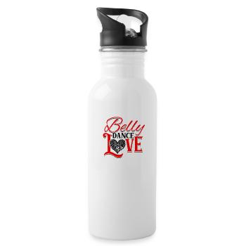 Belly Dance Love - Belly Dancing - 20 oz Water Bottle - white - Right