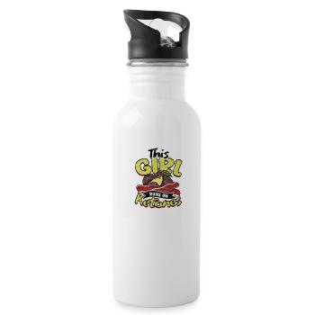 This Girl Runs On Ketones - Fitness - 20 oz Water Bottle - white - Right
