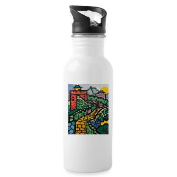 Great Wall China - 20 oz Water Bottle - white - Right