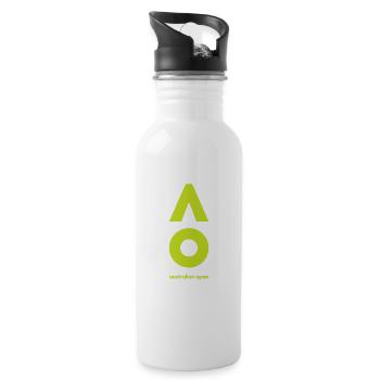 australian open logo - 20 oz Water Bottle - white - Right