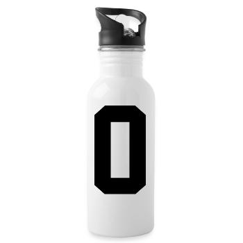 Monogram Superstar Initial letter O - 20 oz Water Bottle - white - Right