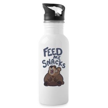 Feed Me Snacks - 20 oz Water Bottle - white - Right