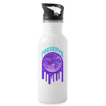Preserve our Earth - 20 oz Water Bottle - white - Right