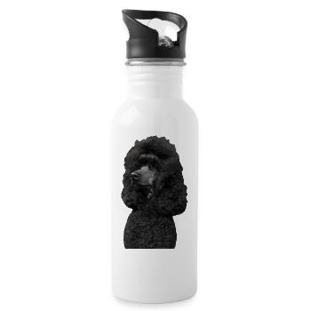 Poodle Standard Poodle Gorgeous Style! - 20 oz Water Bottle - white - Right