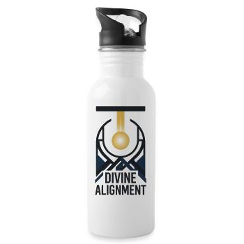Divine Alignment Geometric Logo - 20 oz Water Bottle - white - Right