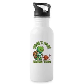 Snail's Pace Racing Team, Turtle and Snail - 20 oz Water Bottle - white - Right