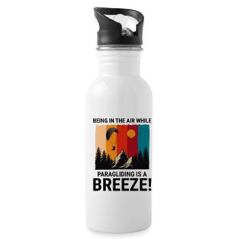 Paragliding Pilot Paraglider Adventures Outdoor - 20 oz Water Bottle - white - Right
