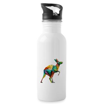 Origami Kangaroo: A Folding Masterpiece - 20 oz Water Bottle - white - Right
