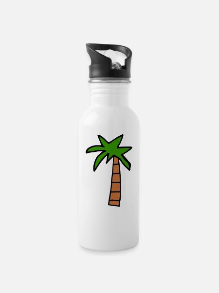 Palm - 20 oz Water Bottle - white