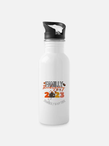 family Thanksgiving - 20 oz Water Bottle - white