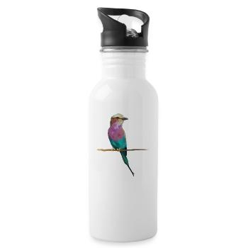 lilac-breasted roller - 20 oz Water Bottle - white - Right
