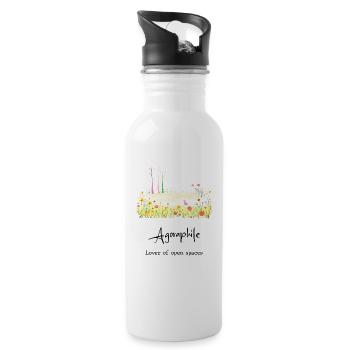 3 Agoraphile Lover of open spaces - 20 oz Water Bottle - white - Right