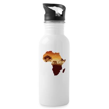 Africa Map - 20 oz Water Bottle - white - Right