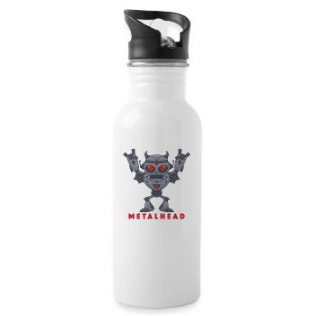 Heavy Metal Robot - 20 oz Water Bottle - white - Right