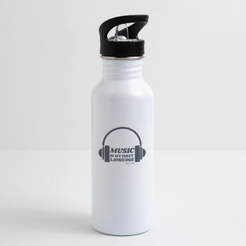 Music is my first language - 20 oz Water Bottle