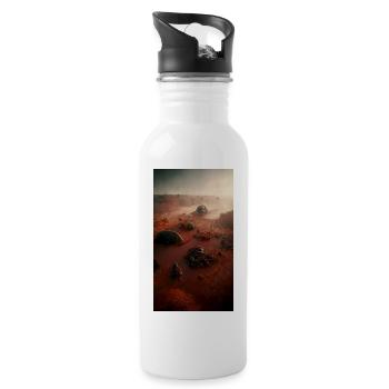 A fantastic Martian landscape - 20 oz Water Bottle - white - Right