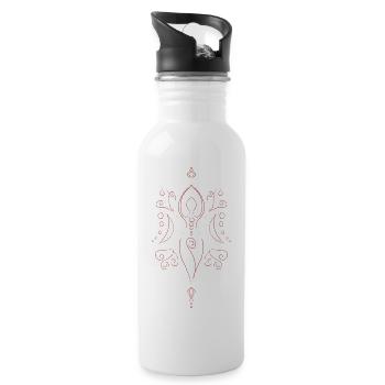 Goddess In Red And White - 20 oz Water Bottle - white - Right