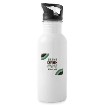 Soyez le t-shirt du changement - Bouteille d'eau - blanc - Droite