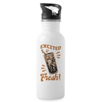 Cold Brew Coffee - 20 oz Water Bottle - white - Right